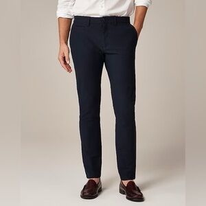 NWT Mens J Crew Navy Blue 484 Slim-fit tech pants 34x32 commuter work pants